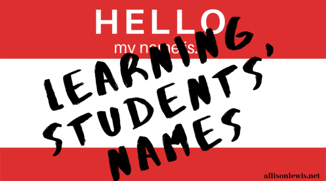 Learning Students' Names - graphic